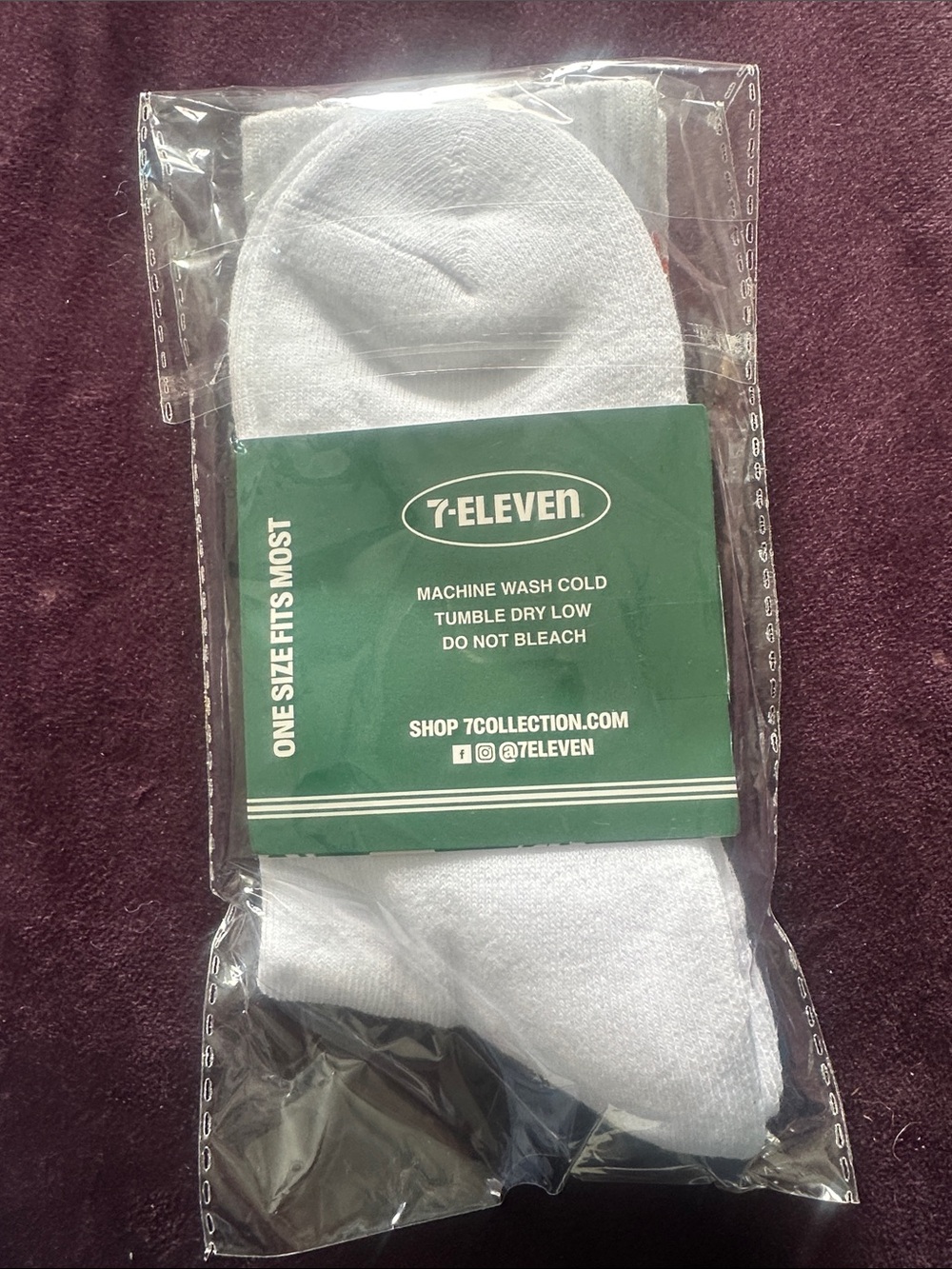 White Crew Athletic Socks with Orange & Green Stripe Accents - Picture 2 of 2